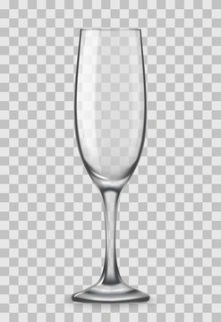 Realistic glass cups empty transparent champagne Vector Image