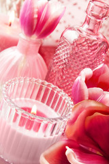 Dekoration mit Kerze