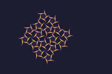 Abstract purple yellow geometric shapes background