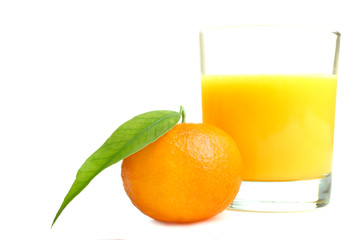 mandarines and a orange juice