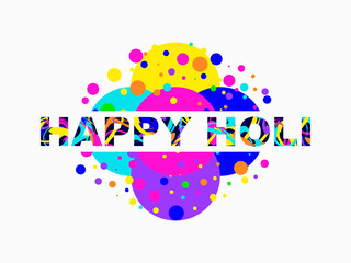 Happy Holi. Indian festival of colours. Background for greeting card, banner and poster. Vector illustration