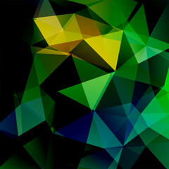 Abstract geometric style green background. Dark business background Vector illustration