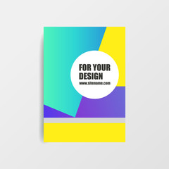 Trendy colorful geometric cover. Abstract design