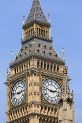 Fototapeta na wymiar Big Ben, Clock tower of the Palace of Westminster, London, United Kingdom, England
