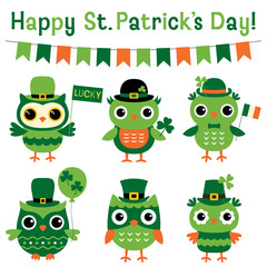Cute owls set for St. Patricks Day