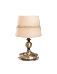 lamp bulb lighting electric room metal copper bronze design interior white background isolate wall...