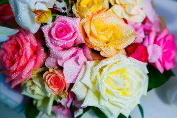 Beautiful wedding accessories, decor, flowers