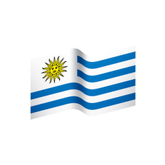 Obraz premium Uruguay flag, vector illustration
