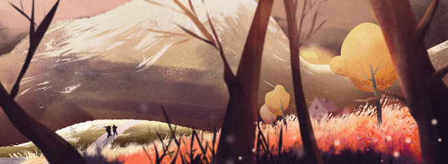 Walking into Woods