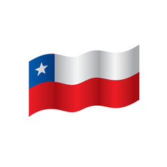 Fototapeta premium Chile flag, vector illustration