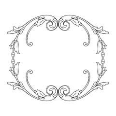 Vector baroque ornament in victorian style