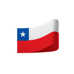 Chile flag, vector illustration