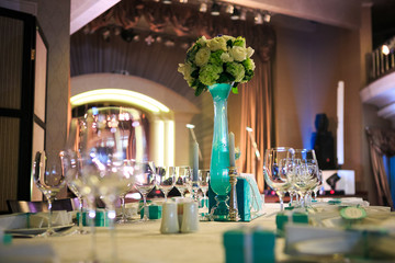 Beautiful wedding accessories, decor, flowers