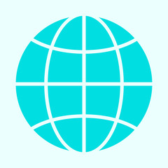 Globe Icon. Vector Simple Minimal 96x96 Pictogram