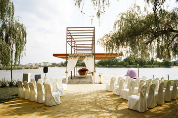 Beautiful wedding accessories, decor, flowers