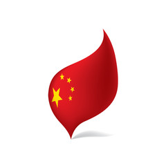 Obraz premium China flag, vector illustration