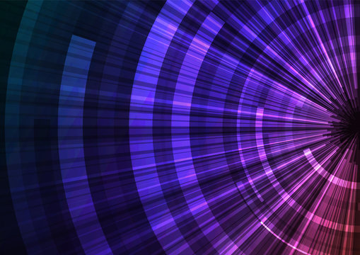 abstract circle with sheet overlap background, purple red digital layer line point, technology background, vector illustration