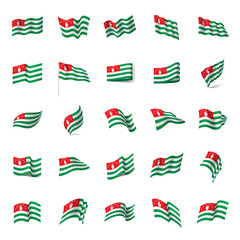 Abkhazia flag, vector illustration