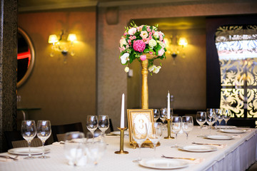 Beautiful wedding accessories, decor, flowers