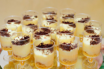 Candy Bar. Banana jelly with chocolate. Banana desserts.