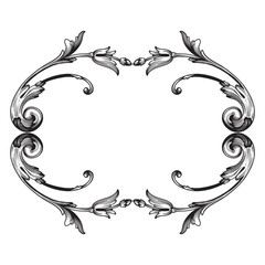 Vector baroque ornament in victorian style