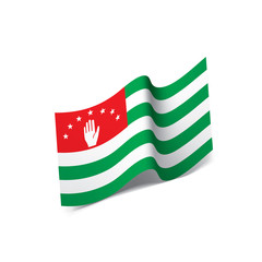 Abkhazia flag, vector illustration