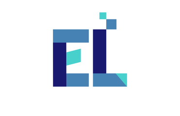 Obraz premium EL Digital Ribbon Letter Logo