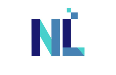NL Digital Ribbon Letter Logo