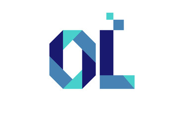 OL Digital Ribbon Letter Logo