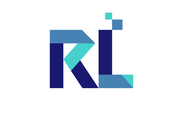 RL Digital Ribbon Letter Logo