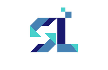 SL Digital Ribbon Letter Logo