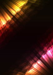 Naklejka premium glow stripe overlap in dark background, red wall bar layer backdrop, technology template, vector illustration