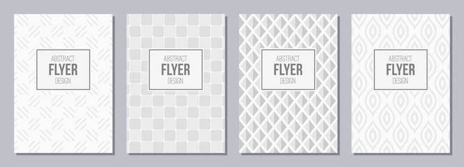 Set of flyer, posters, banners, placards, brochure design templates A6 size.