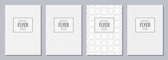 Set of flyer, posters, banners, placards, brochure design templates A6 size.