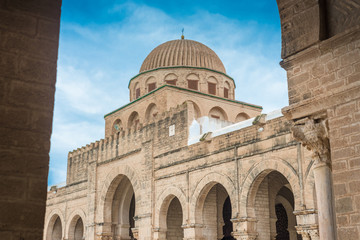 Fototapeta na wymiar The Great Mosque of Kairouan in Tunisia