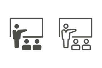 Management consulting vector icon.