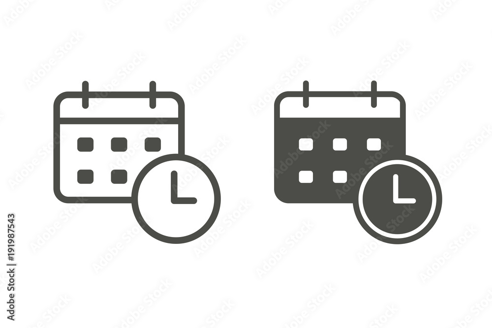 Wall mural planning calendar vector icon.