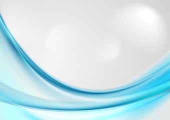 Bright blue abstract smooth waves background