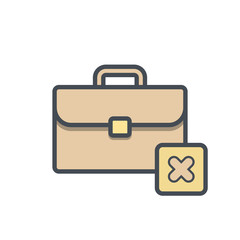 Bag, briefcase, business, cancel, portfolio, suitcase, work icon