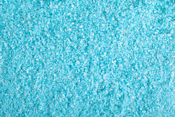 Fototapeta na wymiar Blue sea salt crystals, spa salt, crystal salt texture