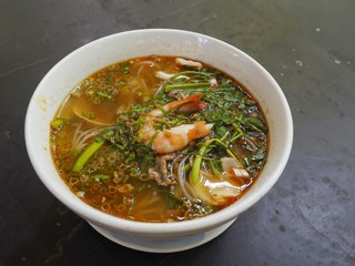 Vietnamese noodles Tom Yum Kung  Spicy food in Asia