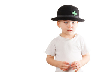 Little boy with Leprechaun hat