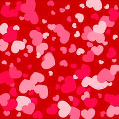 Heart confetti background.