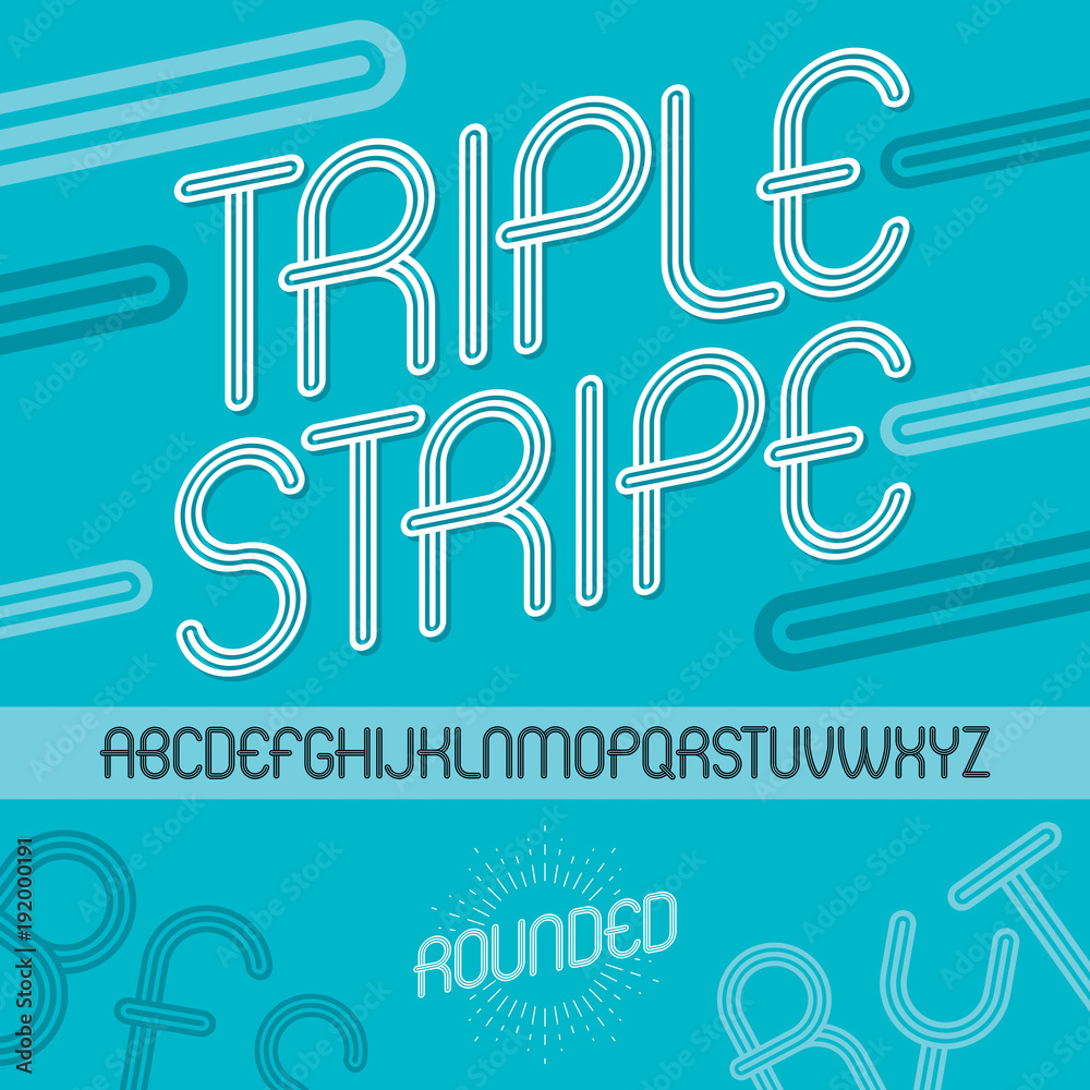 Poster set of disco vector upper case english alphabet letters isolated. funky rounded font, typescript for