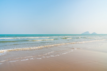 Empty beach and sea