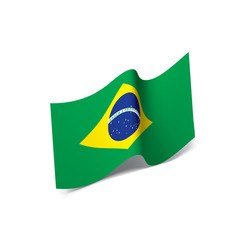 Brazil flag, vector illustration