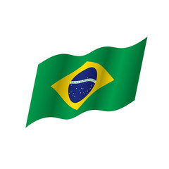 Brazil flag, vector illustration