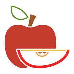 Obst und Früchte (Icon) - Apfel