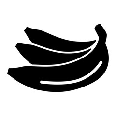 Obst und Früchte (Icon) - Banane - obrazy, fototapety, plakaty