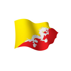 Bhutan flag, vector illustration